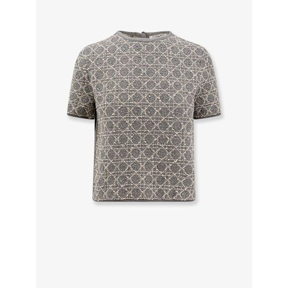 Dior Women Cotton Blend Sweater With Jacquard Motif - Picture 1 of 3